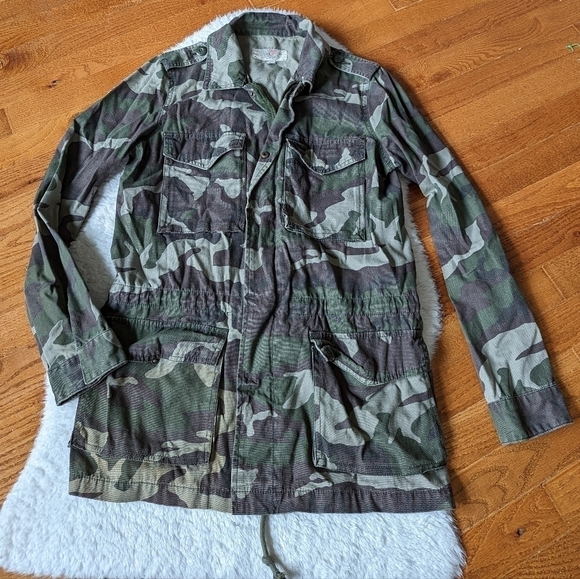 Urban OUTFITTERS ecoté camo camouflage army fatigue jacket small - Picture 4 of 16